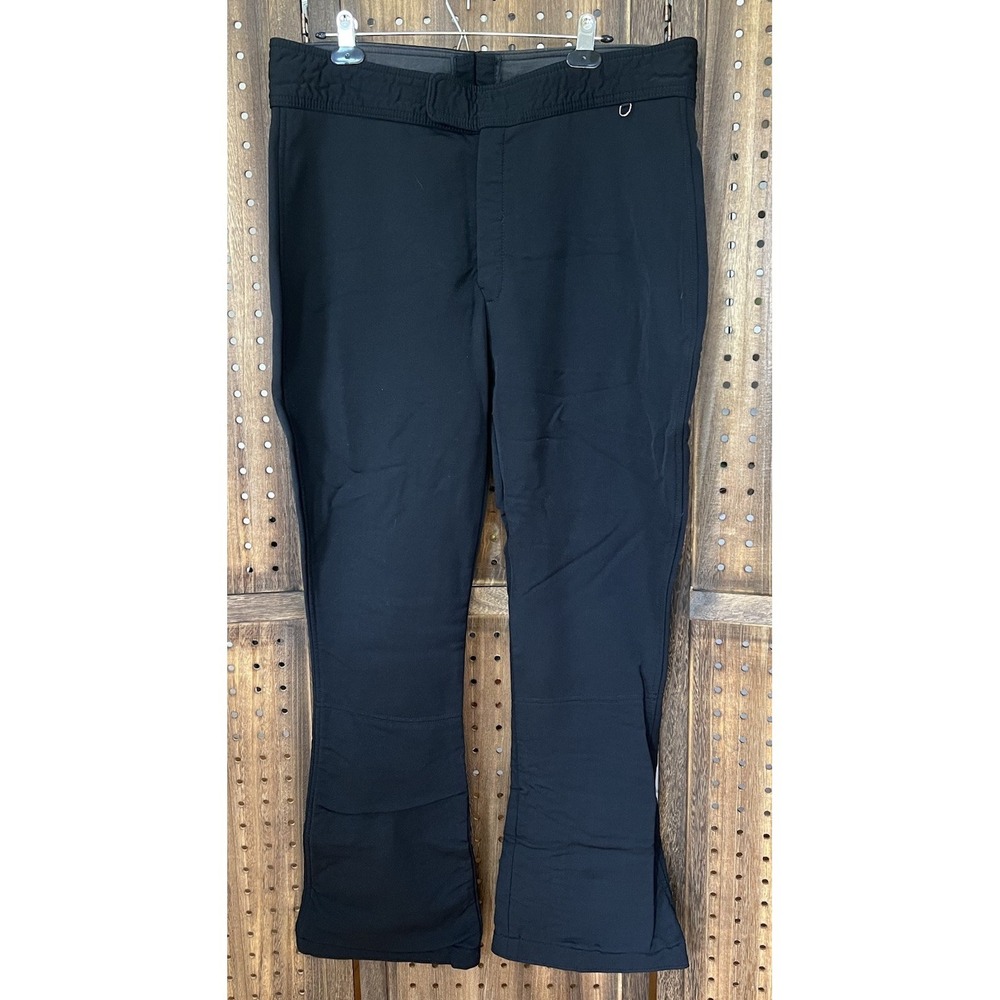 Vtg Schoeller Of Switzerland Ski Pants Black 37" Waist 32" Inseam Flared Leg